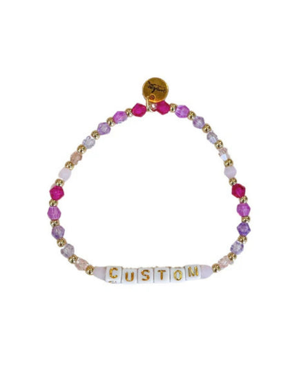 Pink Colorful Custom Letter Block Bracelet