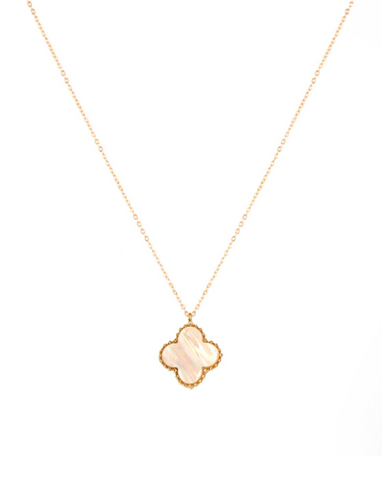 White Shell Clover Necklace
