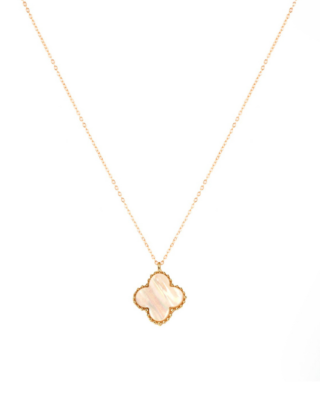 White Shell Clover Necklace
