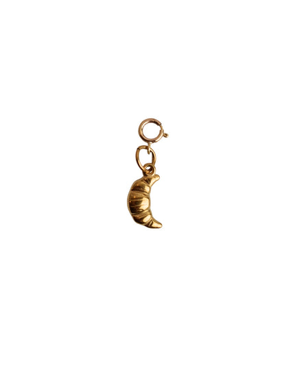 Croissant Gold Metal Charm