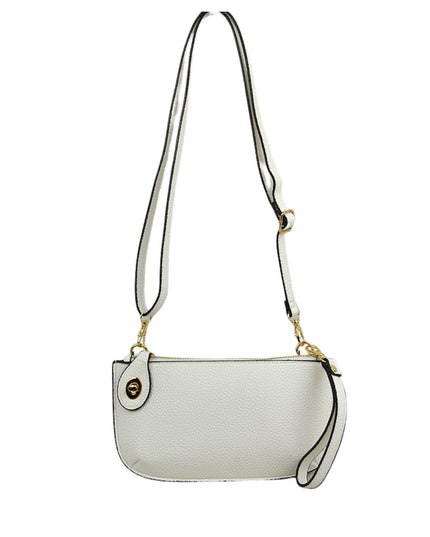 Twist Closure Small Wristlet Crossbody Bag