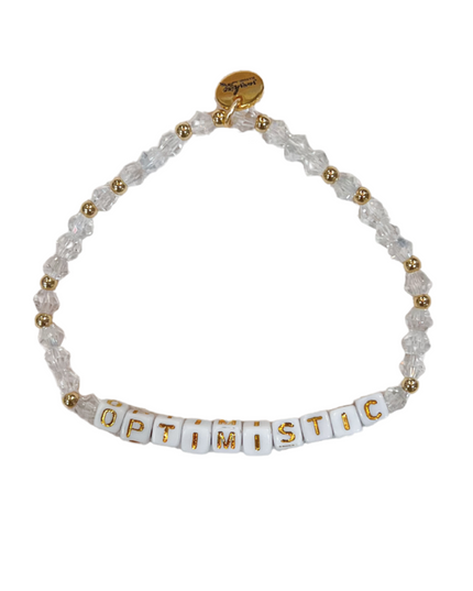 Optimistic Letter Block Bracelet