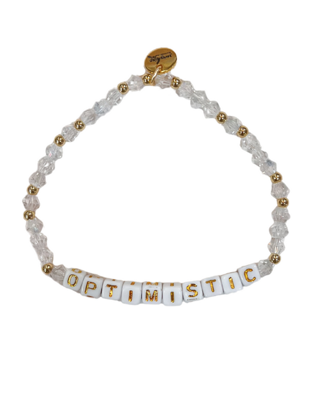 Optimistic Letter Block Bracelet