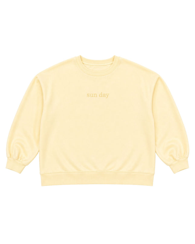 SunDay Tone on Tone Embroidered Crew Neck