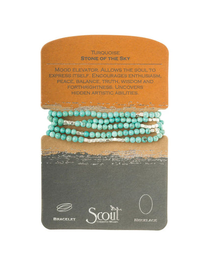 Beaded Stone Wrap Bracelet/Necklace