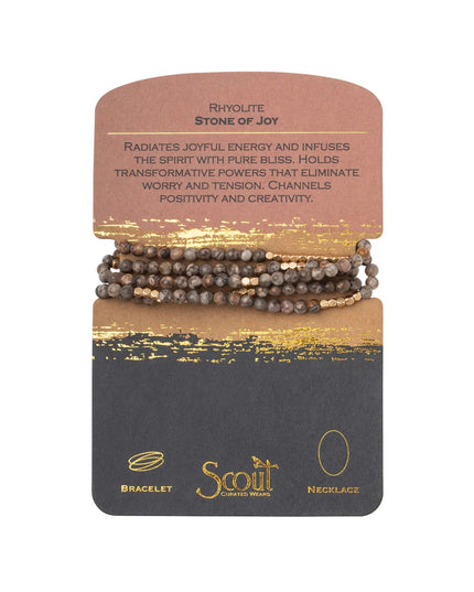 Beaded Stone Wrap Bracelet/Necklace