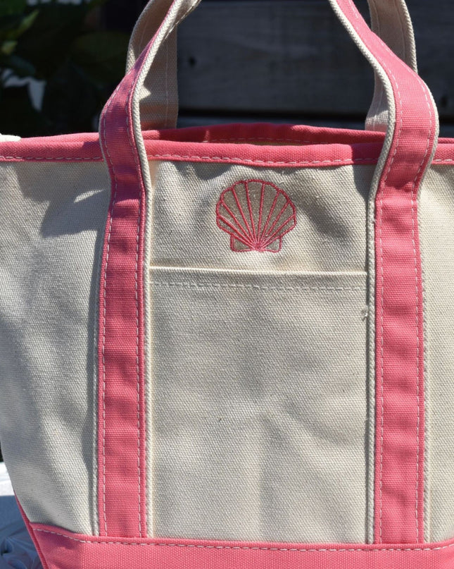 Single Icon Small Tote Personalized Handy Open Top Canvas Bag