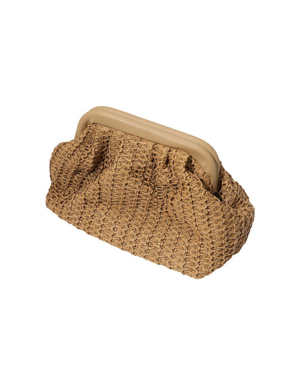 Woven Raffia Clutch Purse Crossbody Bag
