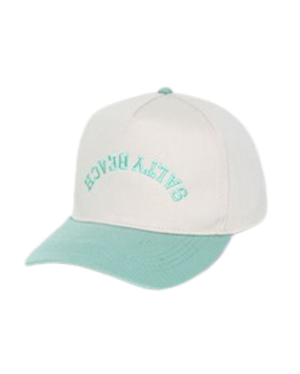 Salty Beach Upside Down Embroidery Two Tone Trucker Hat