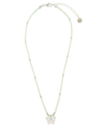 Butterfly Charm Beaded Necklace