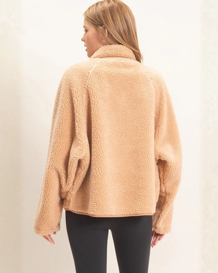 Sherpa Fleece Button Down Jacket