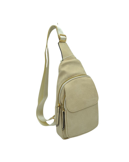 Double Zip Fold Over Front Sling Bag