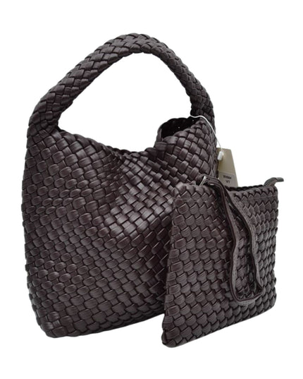 Woven Shoulder Bag & Wristlet
