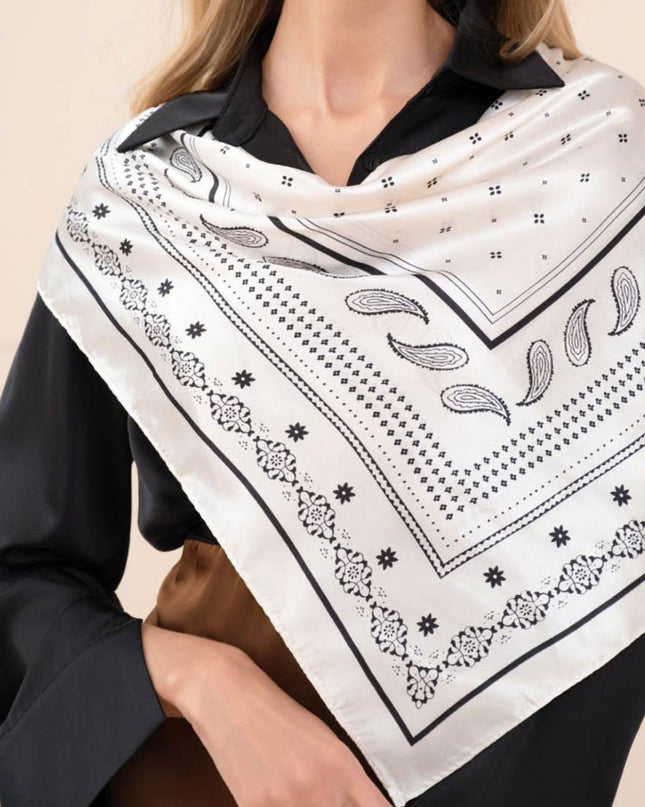 Paisley Pattern Square Scarf Wrap