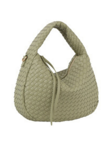 Braided Leather Shoulder Bag