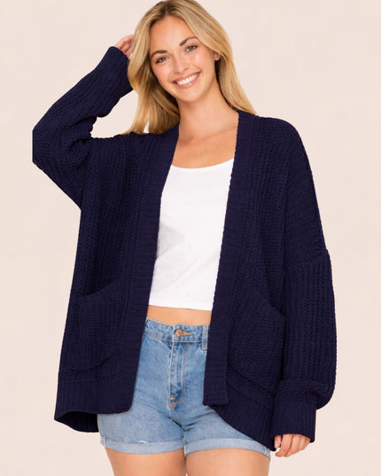 Chenille Cable Knit Cardigan