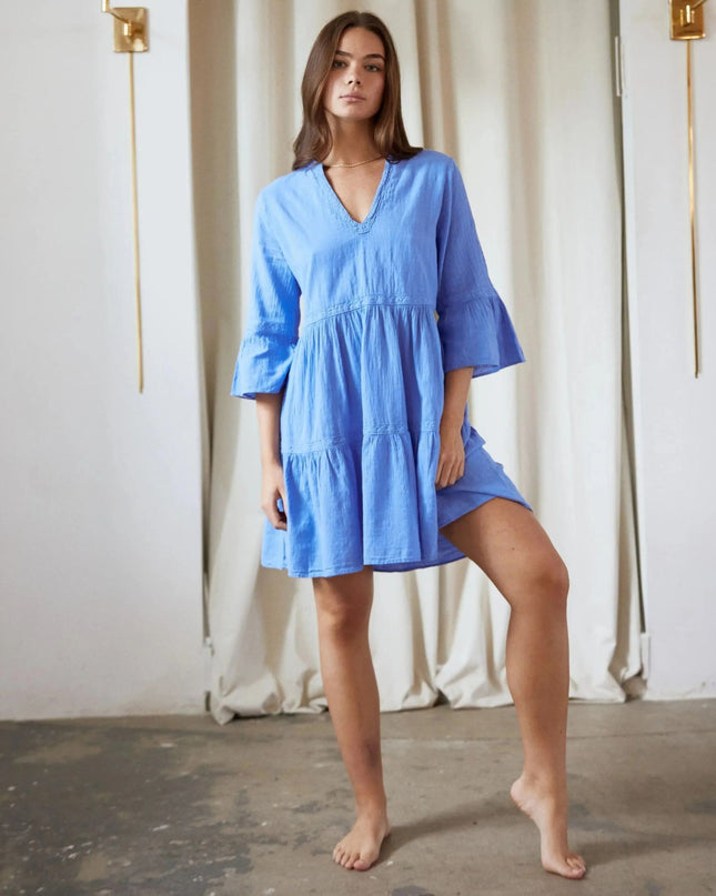 Gabbi V Neck Crochet Detail Dress