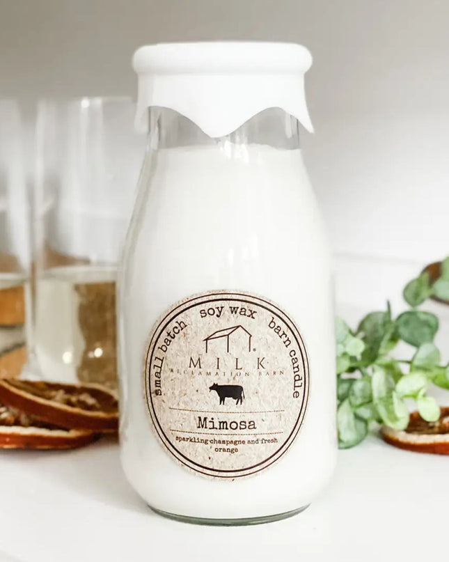 Mimosa Milk Bottle Candle