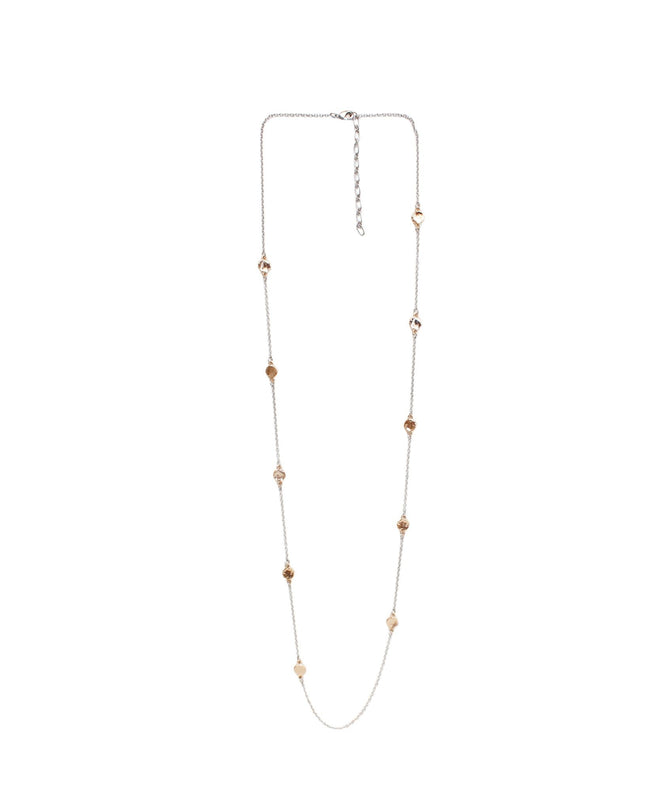 Spaced Disc Delicate Chain Necklace