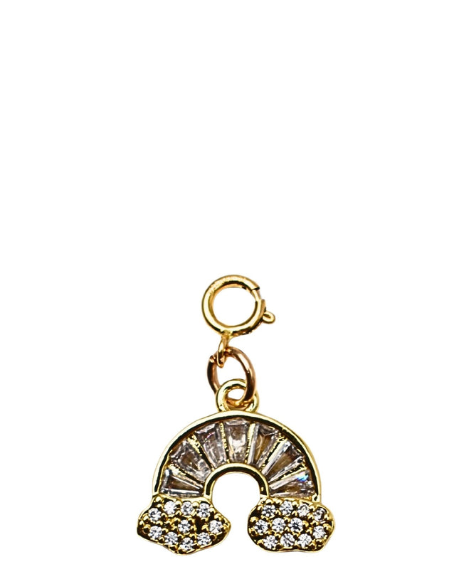 Clear Crystal Rainbow Gold Charm