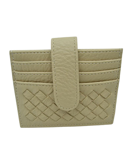 Snap Closure Woven Credit Card Holder