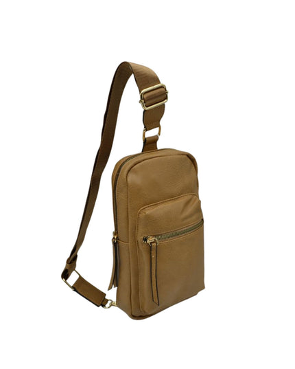 Single Strap Multi Zip Sling Bag