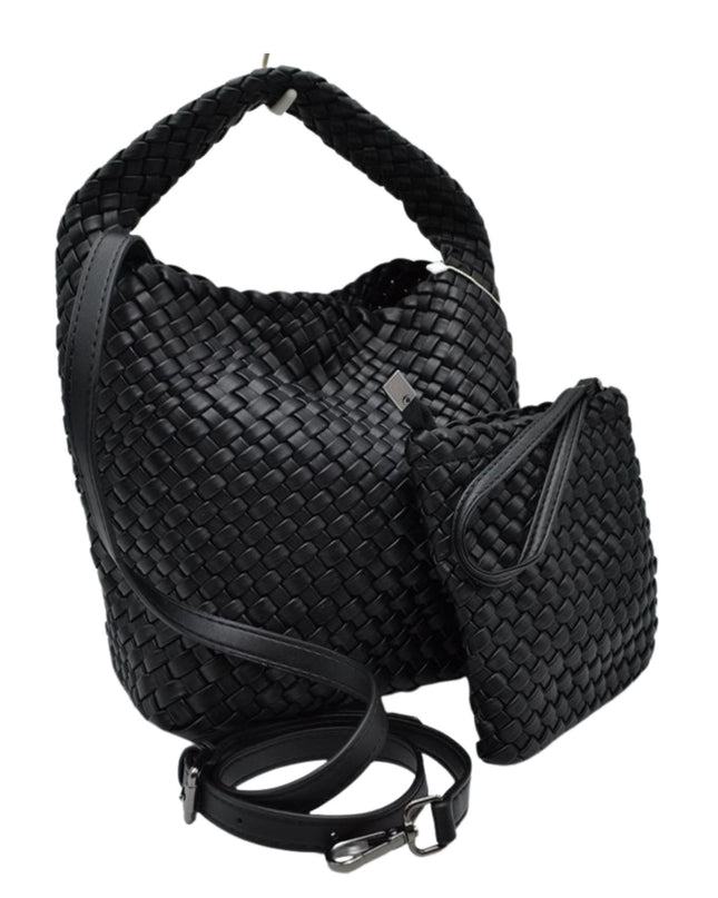 Woven Shoulder Bag & Wristlet