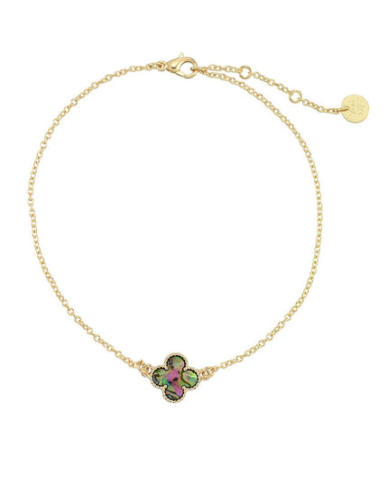 Blue Abalone Clover Anklet