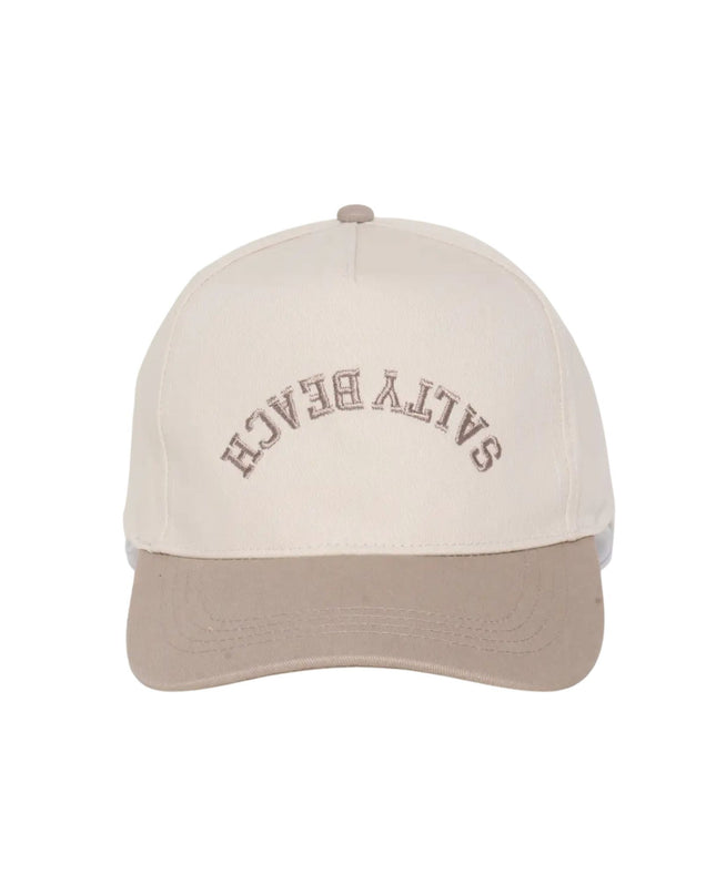 Salty Beach Upside Down Embroidery Two Tone Trucker Hat