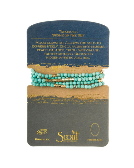 Beaded Stone Wrap Bracelet/Necklace