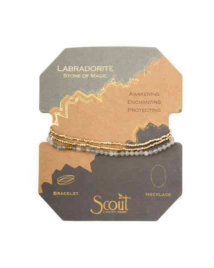 Delicate Stone Wrap Bracelet/Necklace