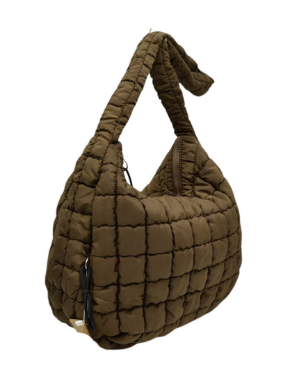 Squared Hardware Detail Single Strap Puffer Tote