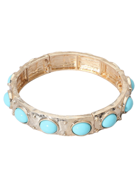 Oval Stone Paved Stretch Bracelet