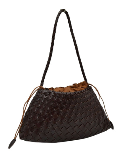 Woven Drawstring Shoulder Bag