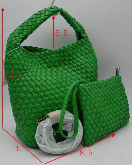 Woven Shoulder Bag & Wristlet