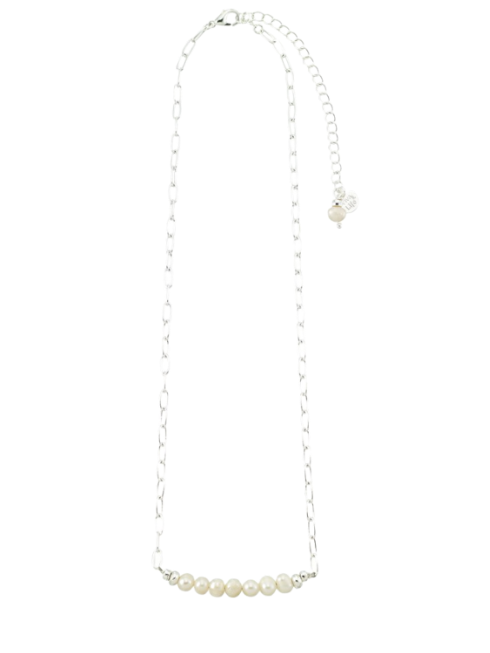 Pearl Paperclip Chain Necklace