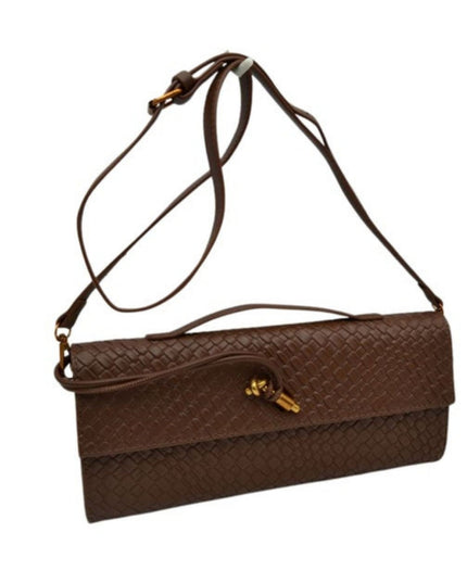 Weave Rectangle Clutch Crossbody Bag