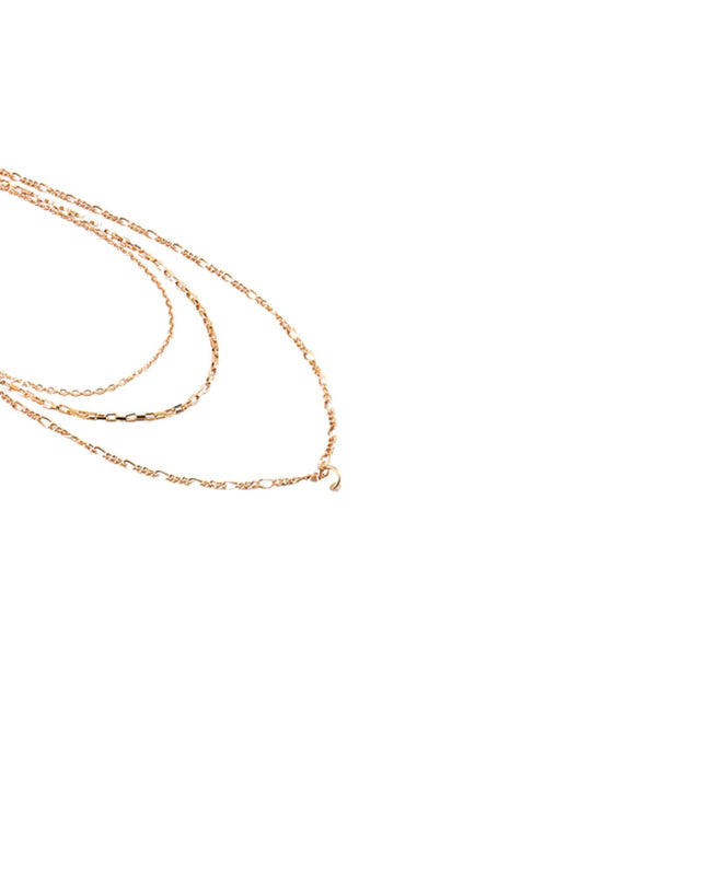 Large Round Seashell Delicate Triple Layered Chain Necklace