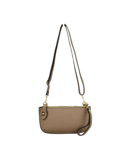 Twist Closure Small Wristlet Crossbody Bag
