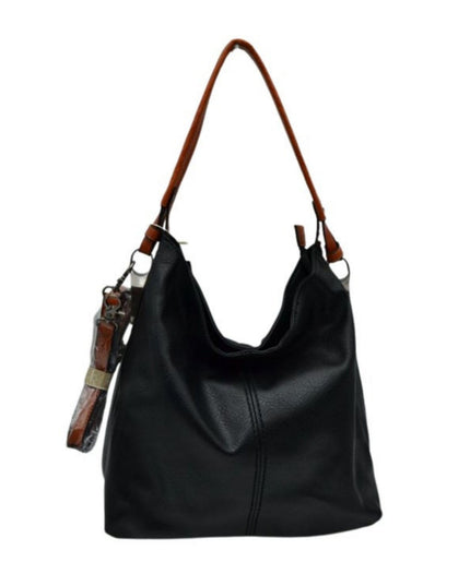 Slouchy Hobo Shoulder Bag Chestnut Strap