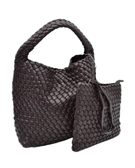 Woven Shoulder Bag & Wristlet