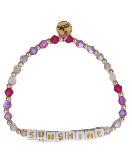 Sunshine Pink Colorful Letter Block Bracelet