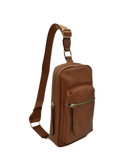 Single Strap Multi Zip Sling Bag