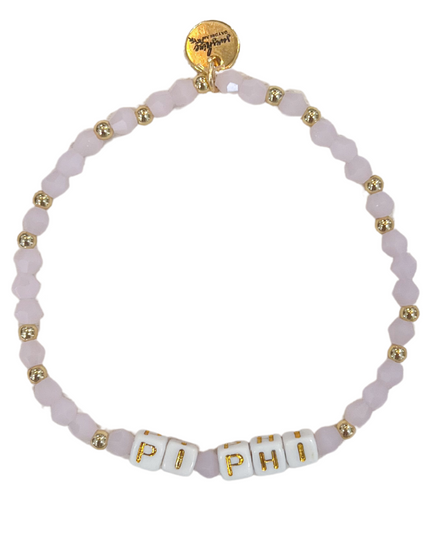 Pi Phi Sorority Letter Block Bracelet