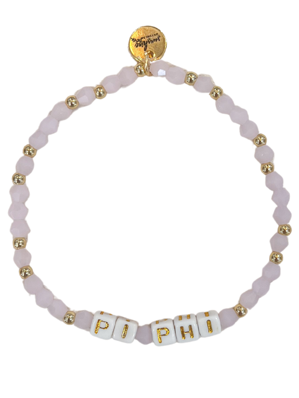 Pi Phi Sorority Letter Block Bracelet