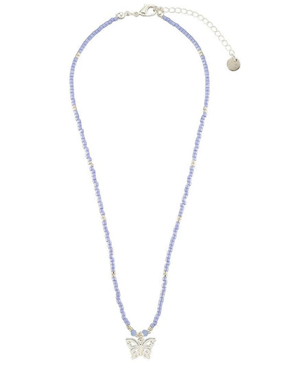 Butterfly Charm Beaded Necklace