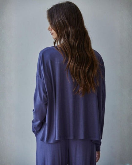 Daily Ease Round Neck Long Sleeve Top