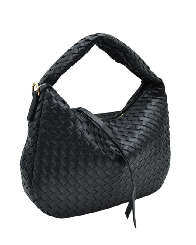 Braided Leather Shoulder Bag