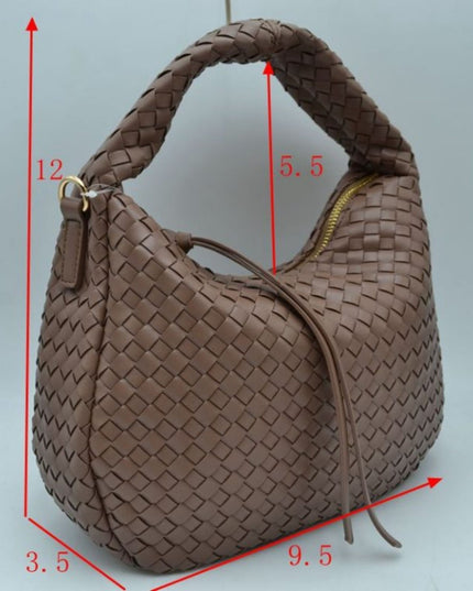 Braided Leather Shoulder Bag
