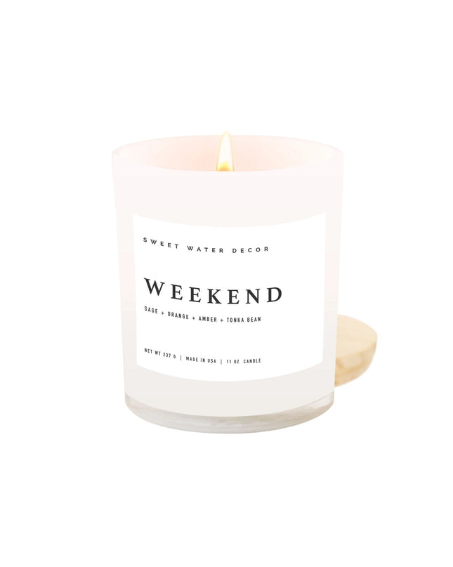 Weekend 11oz White Jar Soy Candle